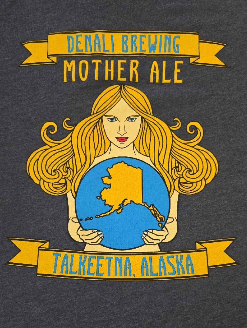 Mother Ale Short-Sleeve Tee - Navy with Yellow Graphic - Picture 6 of 7